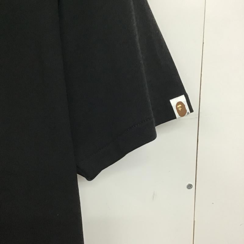 アベイシングエイプ A BATHING APE Tシャツ 半袖 半袖カットソー プリントTシャツ クルーネックカットソー XL ロゴ、文字 黒 / ブラック / black メンズ USED 古着 中古 10159806