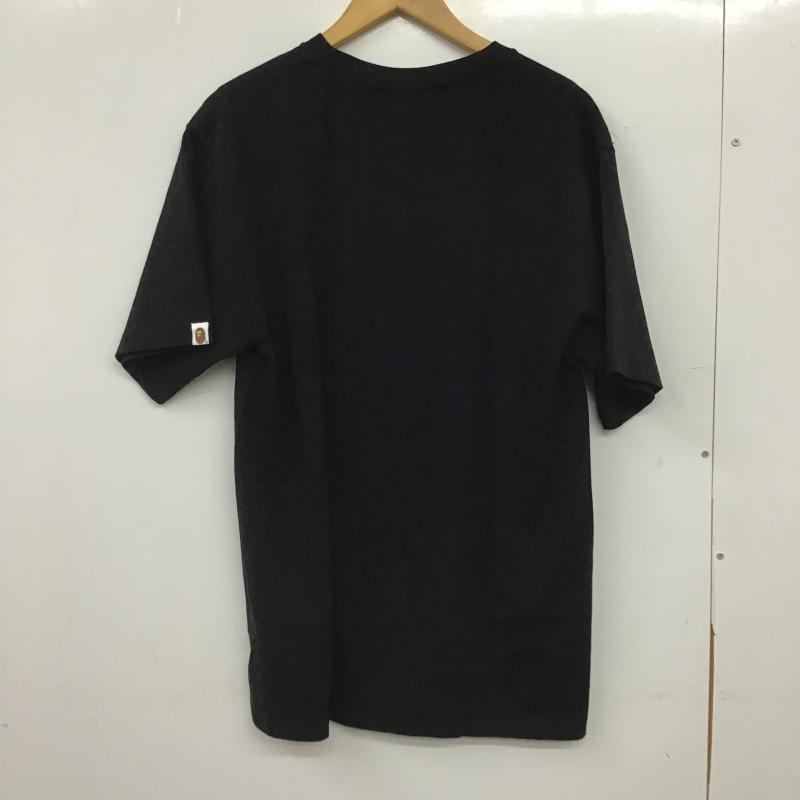 アベイシングエイプ A BATHING APE Tシャツ 半袖 半袖カットソー プリントTシャツ クルーネックカットソー XL ロゴ、文字 黒 / ブラック / black メンズ USED 古着 中古 10159807