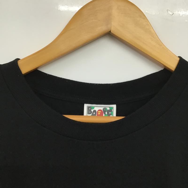 アベイシングエイプ A BATHING APE Tシャツ 半袖 半袖カットソー プリントTシャツ クルーネックカットソー XL ロゴ、文字 黒 / ブラック / black メンズ USED 古着 中古 10159807