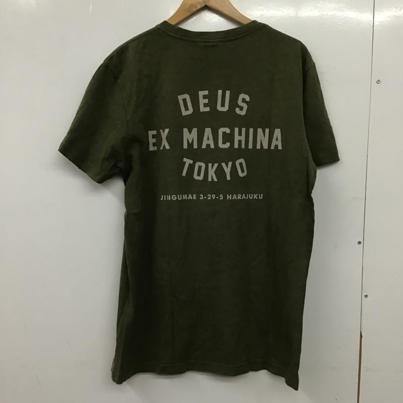 デウスエクスマキナ DEUS EX MACHINA Tシャツ 半袖 半袖カットソー プリントTシャツ クルーネックカットソー L ロゴ、文字 カーキ / カーキ / khaki メンズ USED 古着 中古 10159808