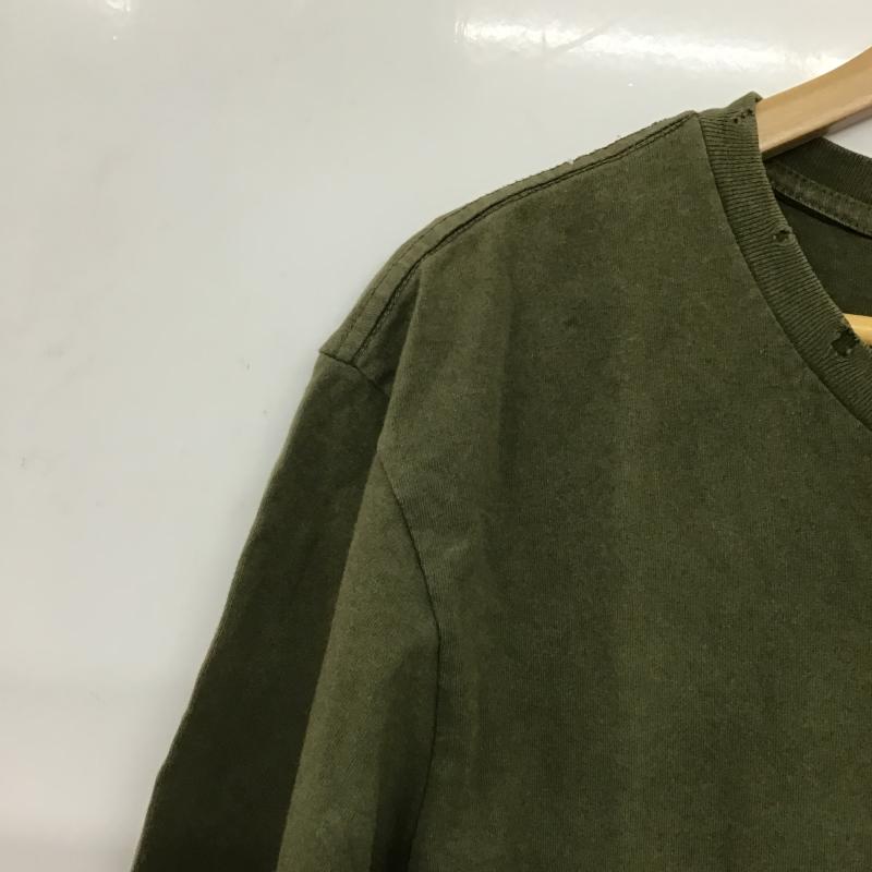 デウスエクスマキナ DEUS EX MACHINA Tシャツ 半袖 半袖カットソー プリントTシャツ クルーネックカットソー L ロゴ、文字 カーキ / カーキ / khaki メンズ USED 古着 中古 10159808