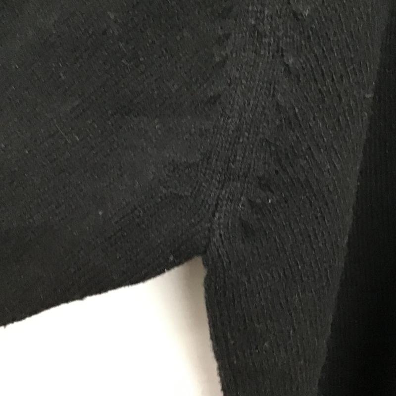 ジーユー GU ニット、セーター 長袖 長袖ニットカットソー クルーネック セーター XL ロゴ、文字 黒 / ブラック / black メンズ USED 古着 中古 10159809