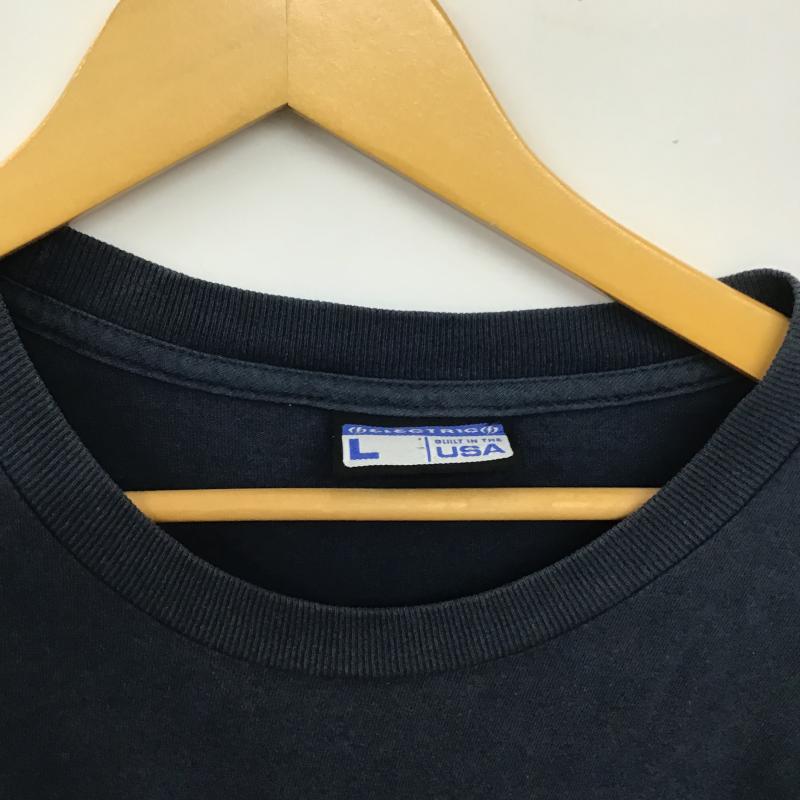 エレクトリック ELECTRIC Tシャツ 半袖 半袖カットソー プリントTシャツ クルーネックカットソー L プリント 紺 / ネイビー / navy メンズ USED 古着 中古 10159810