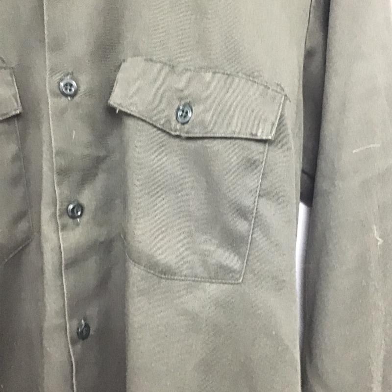 ディッキーズ Dickies シャツ、ブラウス 長袖 長袖シャツ ワークシャツ ミリタリーシャツ L 無地 カーキ / カーキ / khaki メンズ USED 古着 中古 10159812