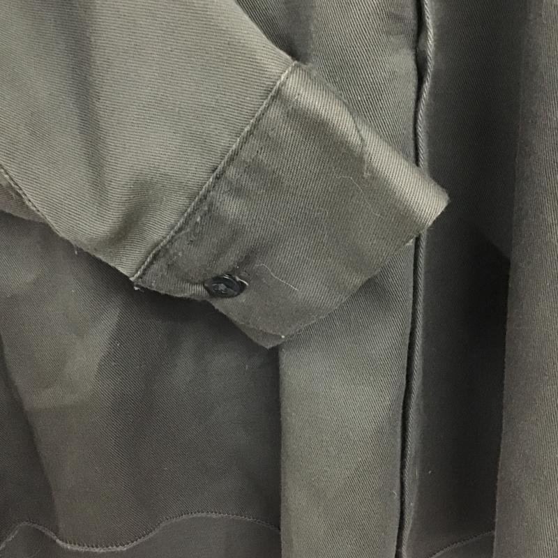 ディッキーズ Dickies シャツ、ブラウス 長袖 長袖シャツ ワークシャツ ミリタリーシャツ L 無地 カーキ / カーキ / khaki メンズ USED 古着 中古 10159812