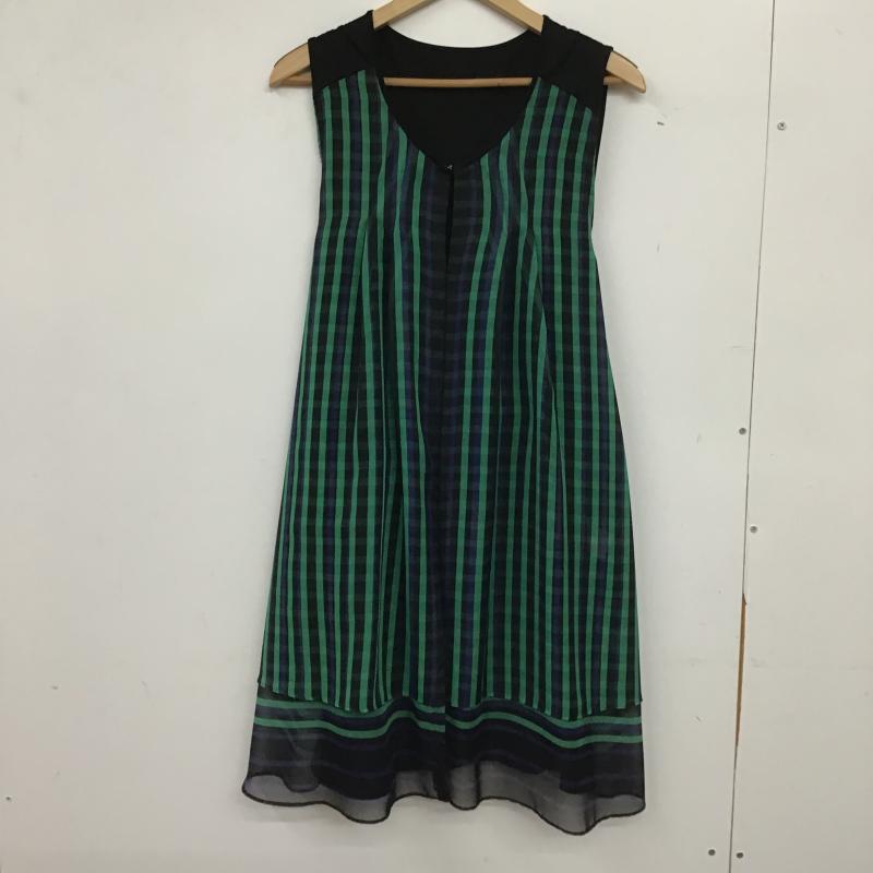 ヒロコビス HIROKOBIS ワンピース ミニスカート 無地 X チェック マルチカラー / マルチカラー / multicolor レディース USED 古着 中古 10159816