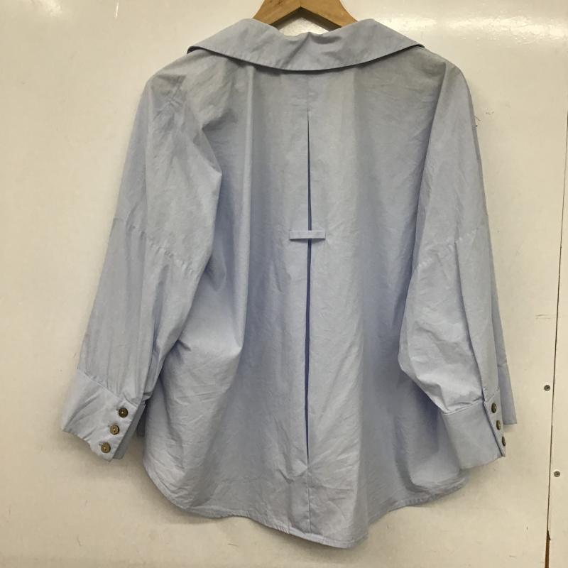 ザラ ZARA シャツ、ブラウス 七分袖 L 無地 水色 / ライトブルー / レディース USED 古着 中古 10159818