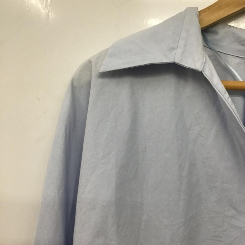 ザラ ZARA シャツ、ブラウス 七分袖 L 無地 水色 / ライトブルー / レディース USED 古着 中古 10159818