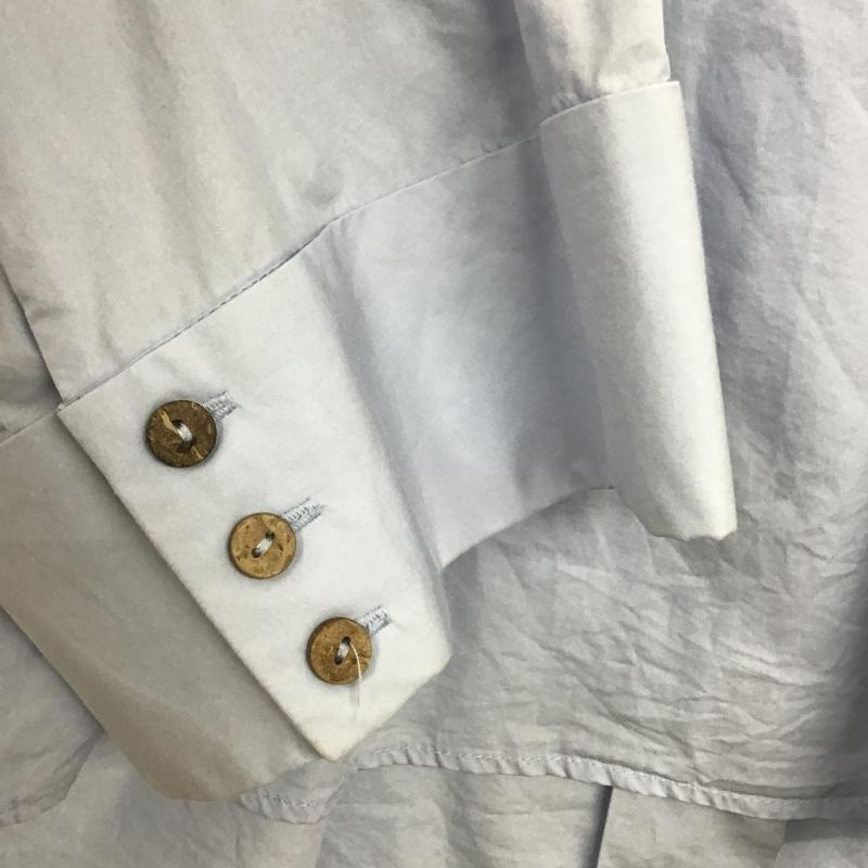 ザラ ZARA シャツ、ブラウス 七分袖 L 無地 水色 / ライトブルー / レディース USED 古着 中古 10159818