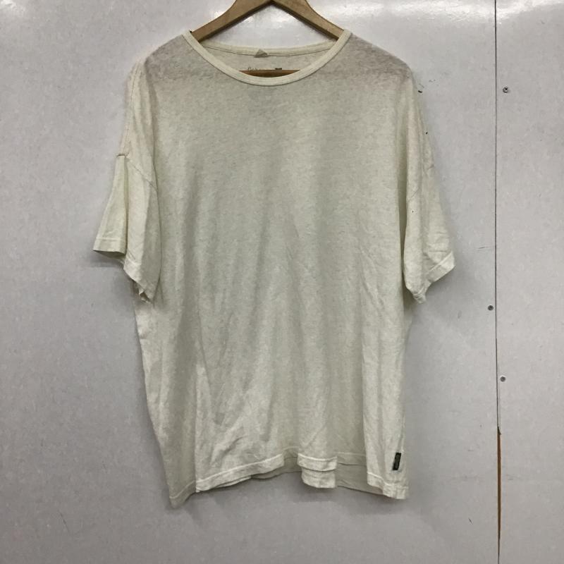 ゴーヘンプ GOHEMP Tシャツ 半袖 半袖カットソー プリントTシャツ クルーネックカットソー L 無地 オフホワイト / オフホワイト / メンズ USED 古着 中古 10159823