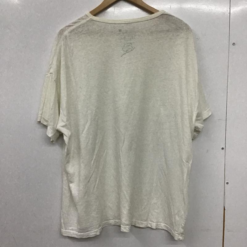 ゴーヘンプ GOHEMP Tシャツ 半袖 半袖カットソー プリントTシャツ クルーネックカットソー L 無地 オフホワイト / オフホワイト / メンズ USED 古着 中古 10159823