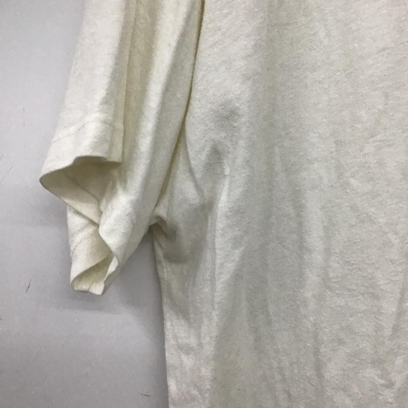 ゴーヘンプ GOHEMP Tシャツ 半袖 半袖カットソー プリントTシャツ クルーネックカットソー L 無地 オフホワイト / オフホワイト / メンズ USED 古着 中古 10159823