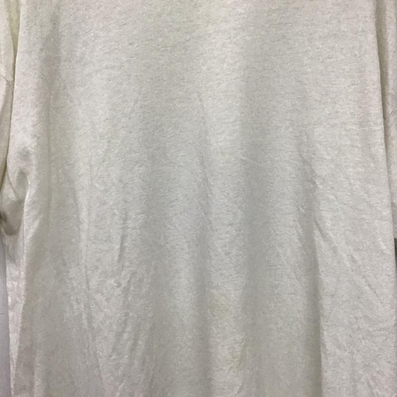 ゴーヘンプ GOHEMP Tシャツ 半袖 半袖カットソー プリントTシャツ クルーネックカットソー L 無地 オフホワイト / オフホワイト / メンズ USED 古着 中古 10159823