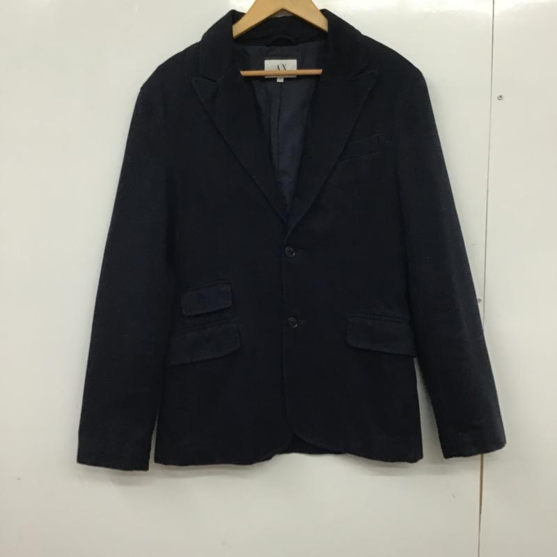 アルマーニエクスチェンジ ARMANI EXCHANGE ジャケット、上着 ジャケット、ブレザー カジュアルジャケット アウター カラージャケット S 無地 紺 / ネイビー / navy メンズ USED 古着 中古 10159824
