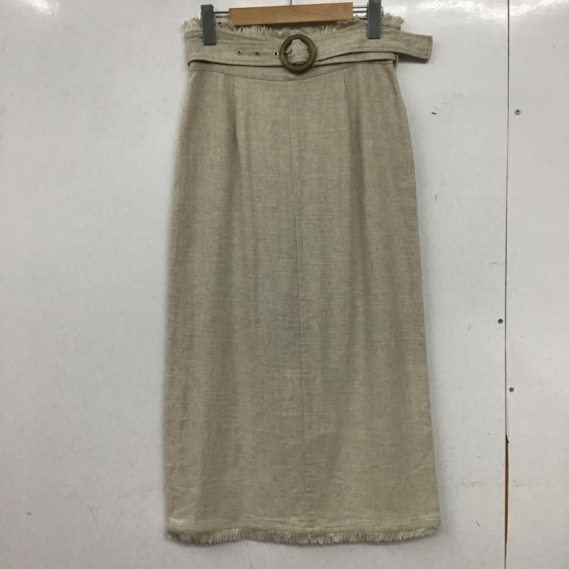 ムルーア MURUA スカート ロングスカート 012120801301 バックスリットフリンジスカート M 無地 アイボリー / アイボリー / レディース USED 古着 中古 10159827