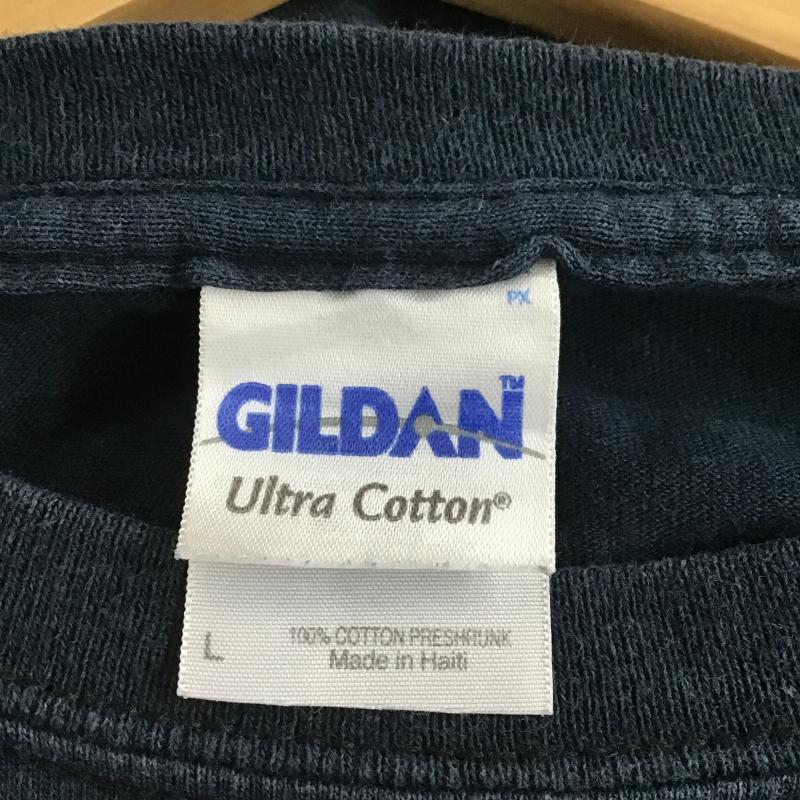 ギルダン GILDAN Tシャツ 半袖 半袖カットソー プリントTシャツ クルーネックカットソー L プリント ダークグレー / ダークグレー / メンズ USED 古着 中古 10159828