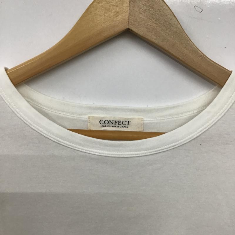 コンフェクト CONFECT Tシャツ 半袖 半袖カットソー プリントTシャツ クルーネックカットソー 4 無地 白 / ホワイト / white メンズ USED 古着 中古 10159830