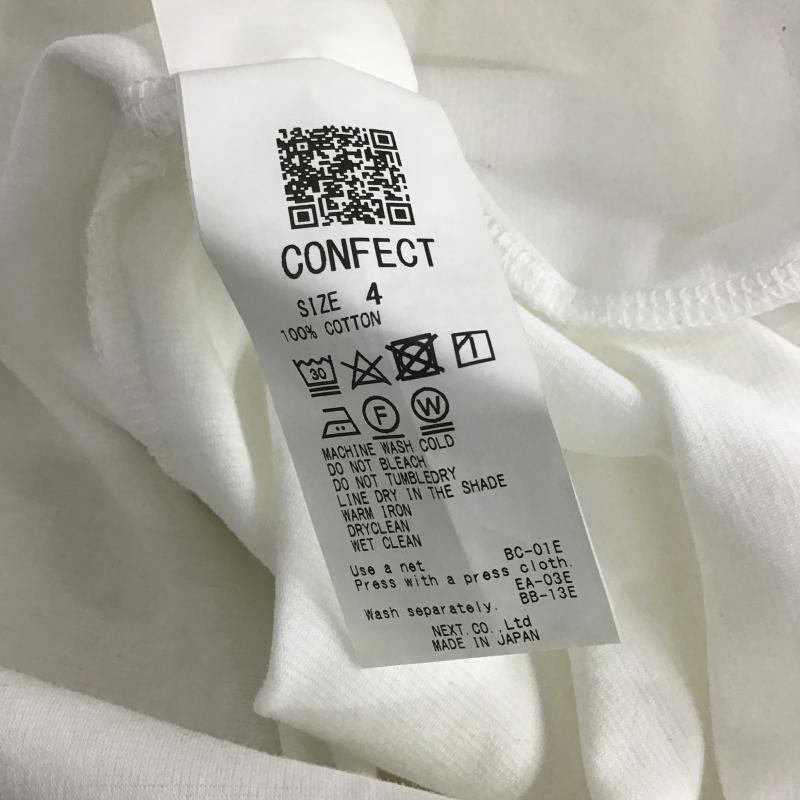 コンフェクト CONFECT Tシャツ 半袖 半袖カットソー プリントTシャツ クルーネックカットソー 4 無地 白 / ホワイト / white メンズ USED 古着 中古 10159830