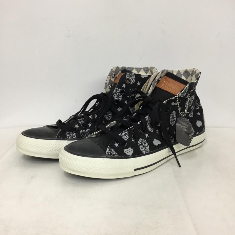 コンバース CONVERSE スニーカー スニーカー 1CJ112 ALL STAR HI ジョジョの奇妙な冒険 28cm 28.0cm 総柄 黒 / ブラック / black X 灰 / グレー / gray メンズ USED 古着 中古 10159837