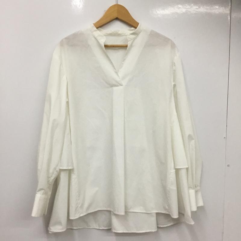 オペークドットクリップ OPAQUE.CLIP シャツ、ブラウス 長袖 L 無地 白 / ホワイト / white レディース USED 古着 中古 10159838