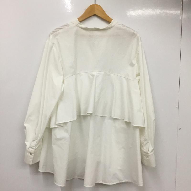 オペークドットクリップ OPAQUE.CLIP シャツ、ブラウス 長袖 L 無地 白 / ホワイト / white レディース USED 古着 中古 10159838