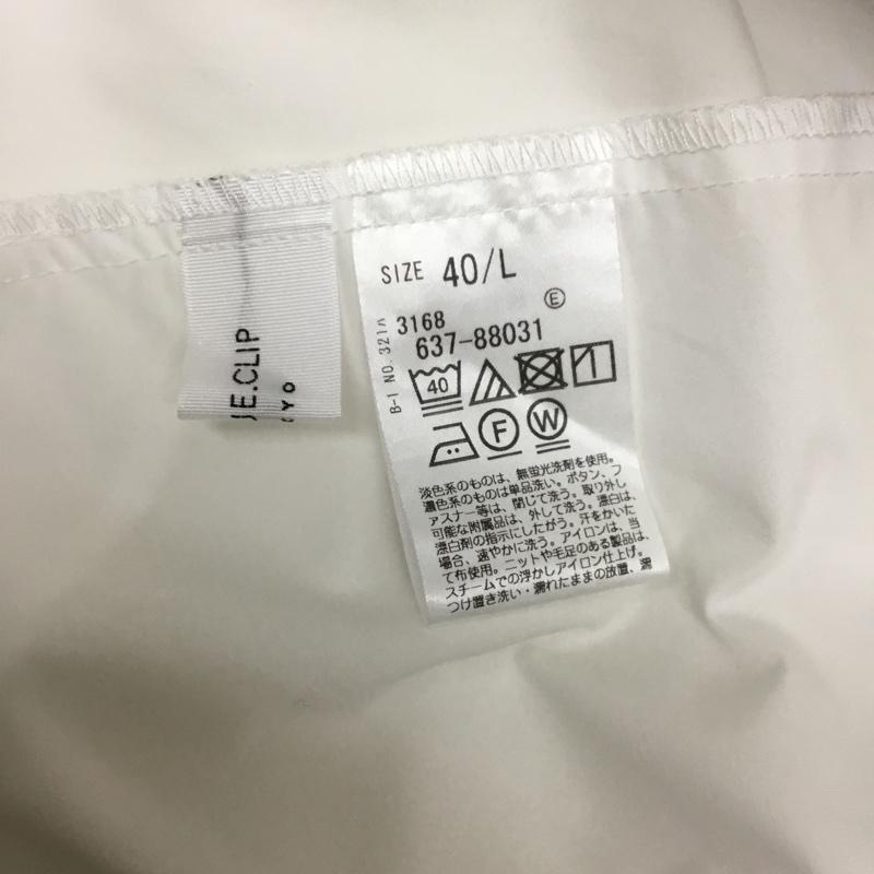 オペークドットクリップ OPAQUE.CLIP シャツ、ブラウス 長袖 L 無地 白 / ホワイト / white レディース USED 古着 中古 10159838