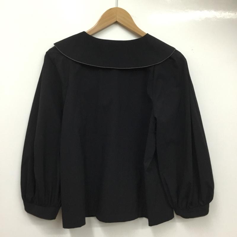ユナイテッドアローズ UNITED ARROWS シャツ、ブラウス 七分袖 無地 黒 / ブラック / black レディース USED 古着 中古 10159839
