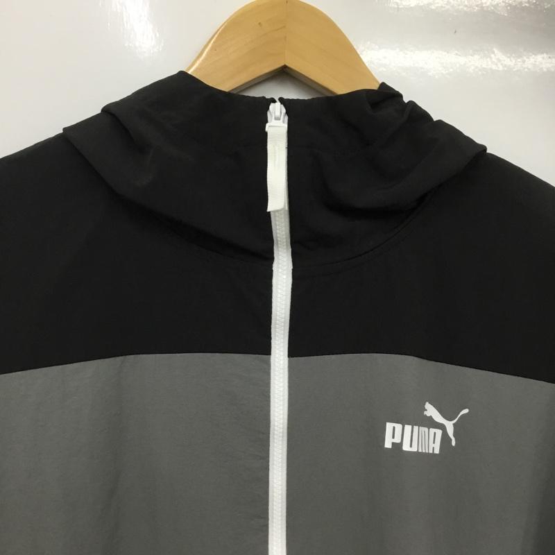 プーマ PUMA ジャケット、上着 ジャンパー、ブルゾン L 無地 黒 / ブラック / black X 灰 / グレー / gray レディース USED 古着 中古 10159841