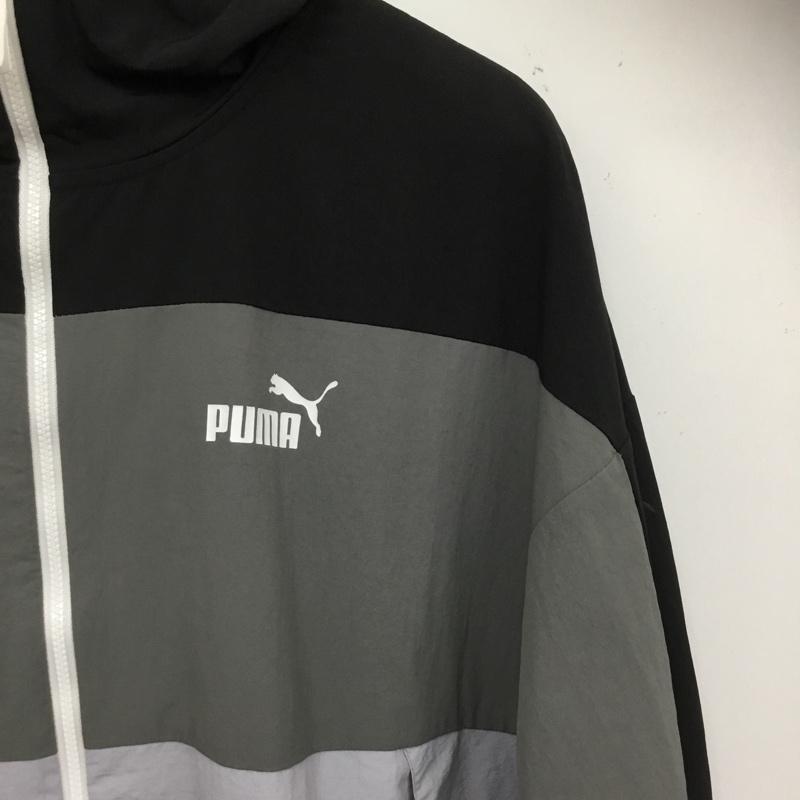 プーマ PUMA ジャケット、上着 ジャンパー、ブルゾン L 無地 黒 / ブラック / black X 灰 / グレー / gray レディース USED 古着 中古 10159841