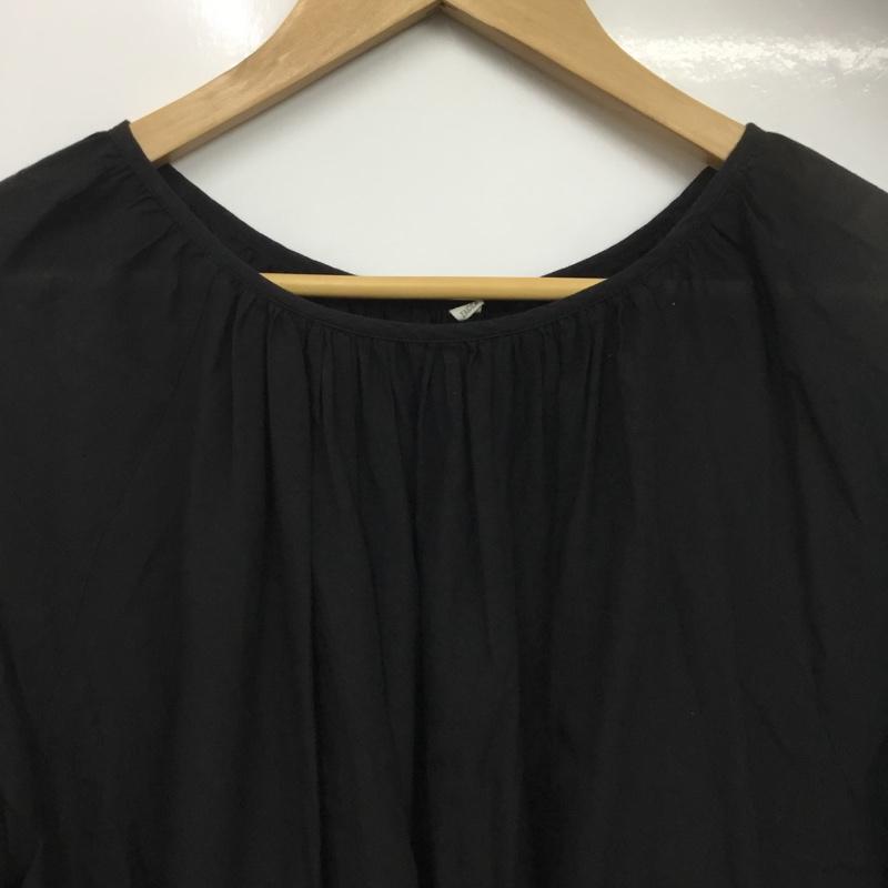 ユナイテッドアローズグリーンレーベルリラクシング UNITEDARROWSGREENLABELRELAXING シャツ、ブラウス 七分袖 3616-104-1030 無地 黒 / ブラック / black レディース USED 古着 中古 10159844
