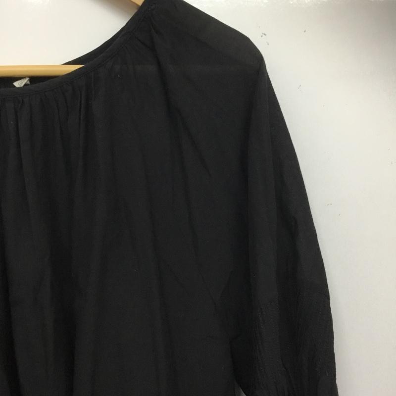 ユナイテッドアローズグリーンレーベルリラクシング UNITEDARROWSGREENLABELRELAXING シャツ、ブラウス 七分袖 3616-104-1030 無地 黒 / ブラック / black レディース USED 古着 中古 10159844