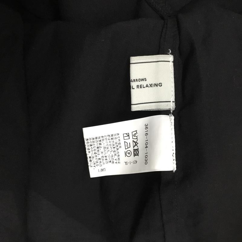 ユナイテッドアローズグリーンレーベルリラクシング UNITEDARROWSGREENLABELRELAXING シャツ、ブラウス 七分袖 3616-104-1030 無地 黒 / ブラック / black レディース USED 古着 中古 10159844