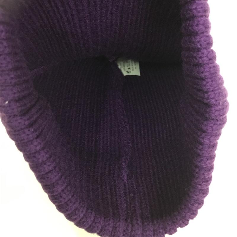 キックスシックス KIXSIX 帽子 ニット帽 3069 ビーニー ロゴ、文字 紫 / パープル / purple メンズ USED 古着 中古 10159847