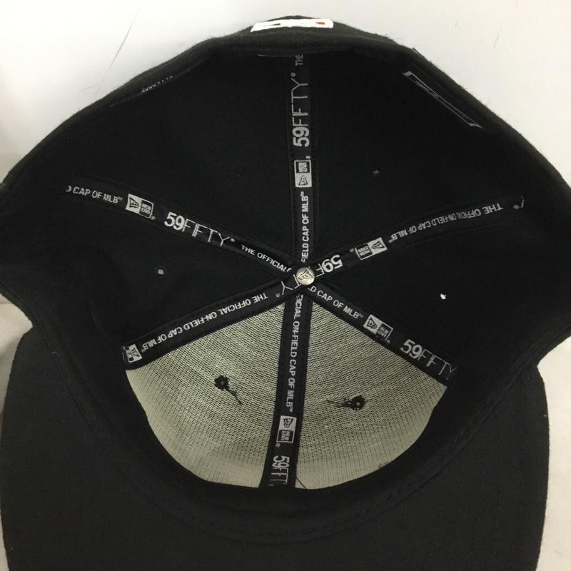 ニューエラ NEW ERA 帽子 キャップ COOL BASE 61.5cm 59FIFTY MLB 刺繍 黒 / ブラック / black メンズ USED 古着 中古 10159850