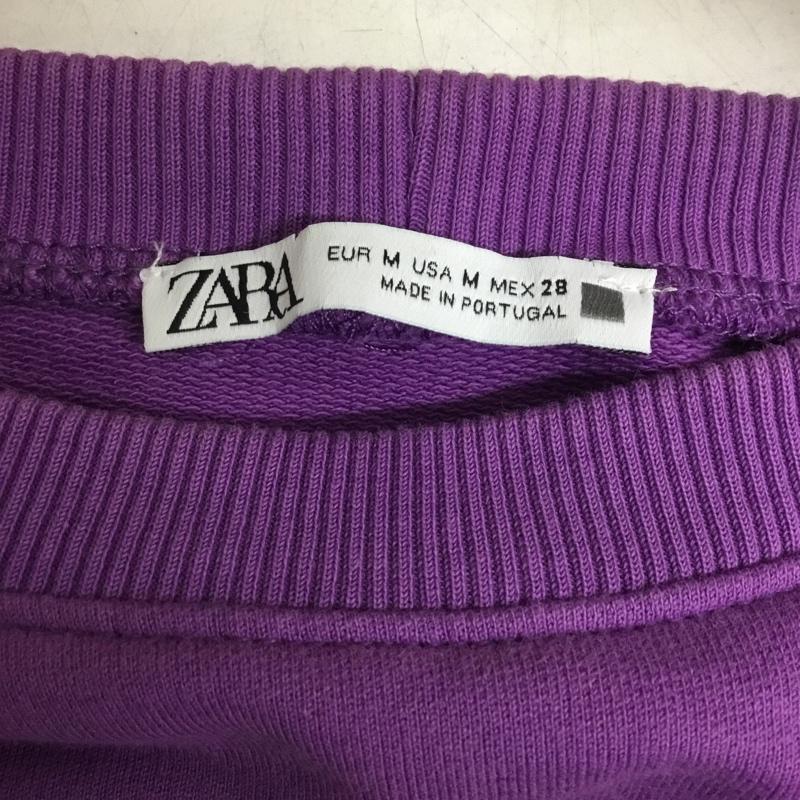 ザラ ZARA カットソー 長袖 M 無地 紫 / パープル / purple レディース USED 古着 中古 10159854