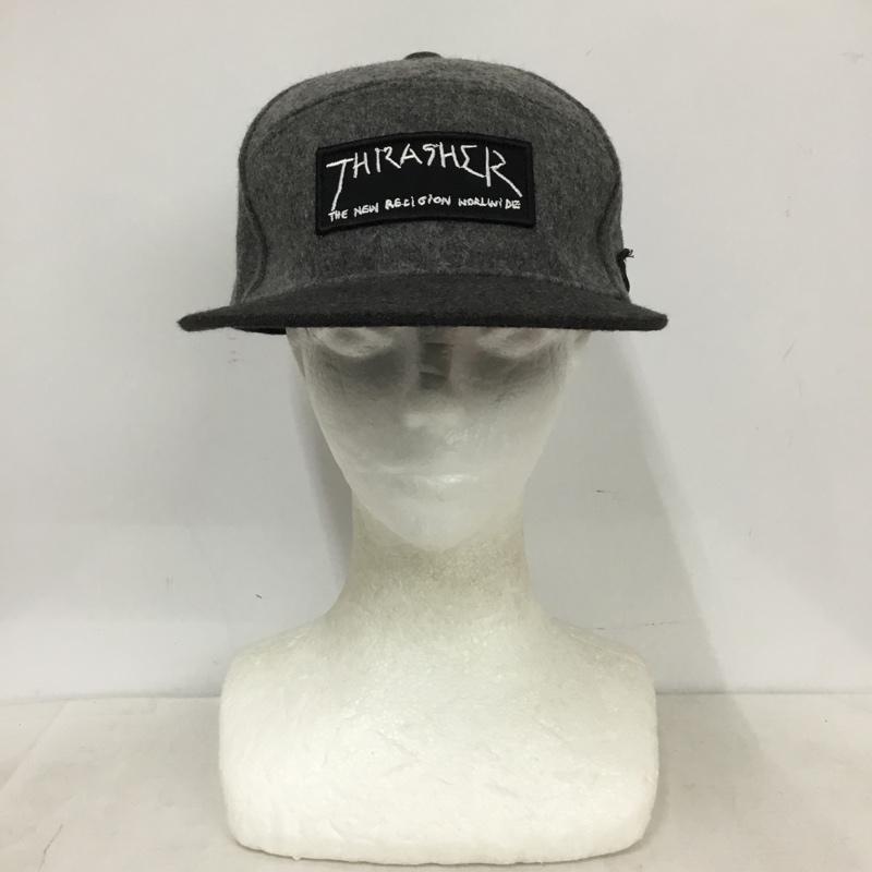 スラッシャー THRASHER 帽子 キャップ ウール混 ロゴ、文字 灰 / グレー / gray X ダークグレー / ダークグレー / メンズ USED 古着 中古 10159855
