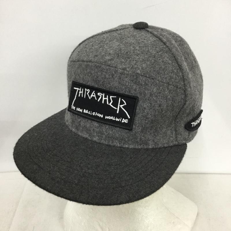 スラッシャー THRASHER 帽子 キャップ ウール混 ロゴ、文字 灰 / グレー / gray X ダークグレー / ダークグレー / メンズ USED 古着 中古 10159855