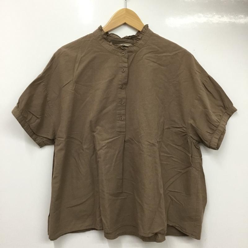サマンサモスモス Samansa Mos2 シャツ、ブラウス 半袖 FREE 無地 茶 / ブラウン / brown レディース USED 古着 中古 10159856