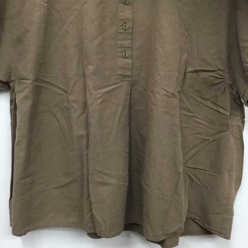 サマンサモスモス Samansa Mos2 シャツ、ブラウス 半袖 FREE 無地 茶 / ブラウン / brown レディース USED 古着 中古 10159856