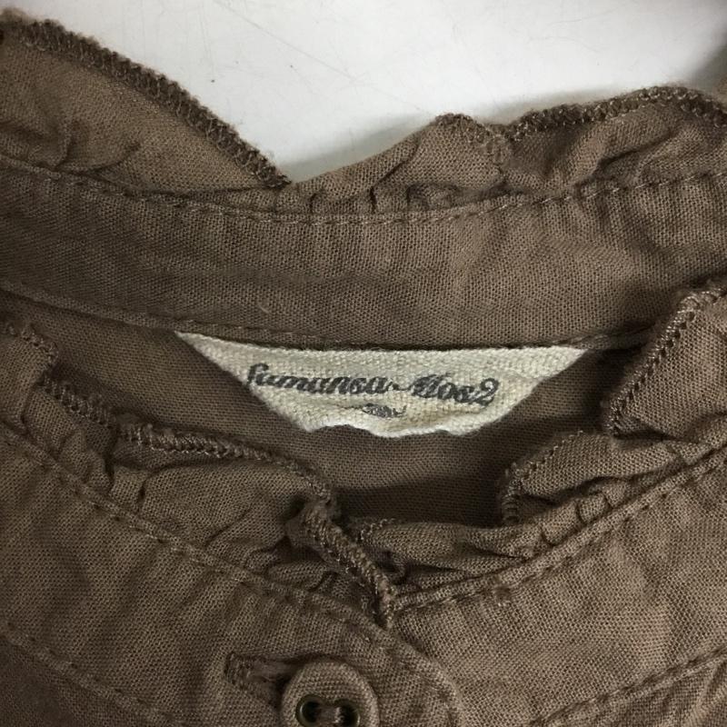 サマンサモスモス Samansa Mos2 シャツ、ブラウス 半袖 FREE 無地 茶 / ブラウン / brown レディース USED 古着 中古 10159856