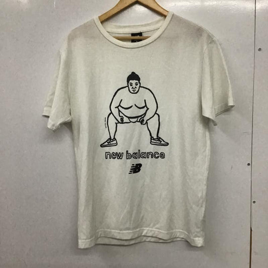 ニューバランス New Balance Tシャツ 半袖 半袖カットソー プリントTシャツ クルーネックカットソー S プリント 白 / ホワイト / white メンズ USED 古着 中古 10159918