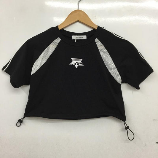 レイカズン Ray Cassin Tシャツ 半袖 RCN101406A0002 切り替えパイピングT タグ付き FREE ロゴ、文字 黒 / ブラック / black レディース USED 古着 中古 10159947