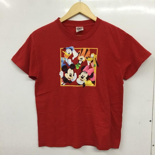 古着 USED Tシャツ 半袖 ディズニー ミッキーマウス ミニーマウス ドナルト グーフィー プルート 14-16 L キャラクター 赤 / レッド / red レディース USED 古着 中古 10159979