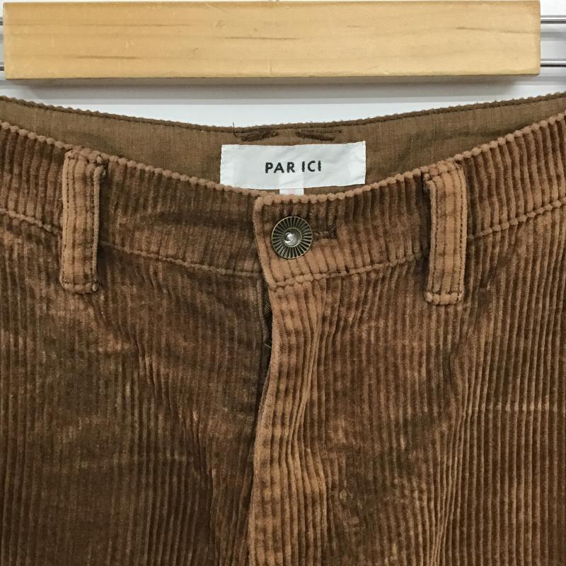 パーリッシィ PAR ICI パンツ デニム、ジーンズ コーデュロイパンツ ワイドパンツ カジュアルパンツ 2 無地 茶 / ブラウン / brown レディース USED 古着 中古 10159999