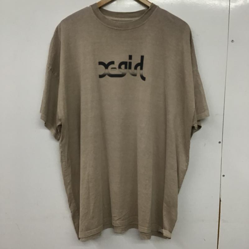 エックスガール X-girl Tシャツ 半袖 半袖カットソー プリントTシャツ クルーネックカットソー S ロゴ、文字 チャコールグレー / チャコールグレー / レディース USED 古着 中古 10160010