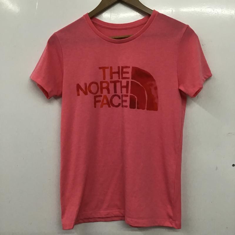 ザノースフェイス THE NORTH FACE Tシャツ 半袖 半袖カットソー プリントTシャツ クルーネックカットソー M ロゴ、文字 桃 / ピンク / pink レディース USED 古着 中古 10160013