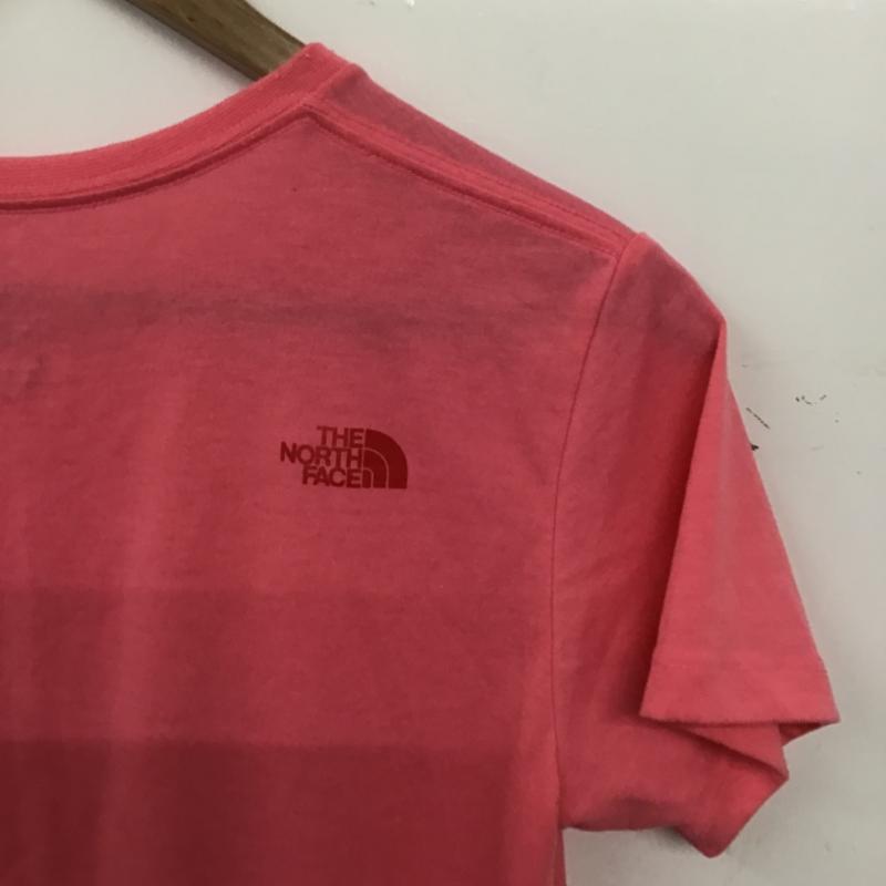 ザノースフェイス THE NORTH FACE Tシャツ 半袖 半袖カットソー プリントTシャツ クルーネックカットソー M ロゴ、文字 桃 / ピンク / pink レディース USED 古着 中古 10160013