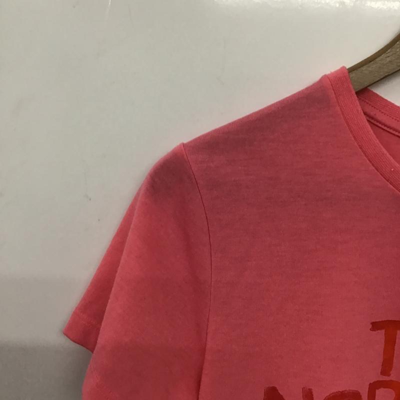 ザノースフェイス THE NORTH FACE Tシャツ 半袖 半袖カットソー プリントTシャツ クルーネックカットソー M ロゴ、文字 桃 / ピンク / pink レディース USED 古着 中古 10160013