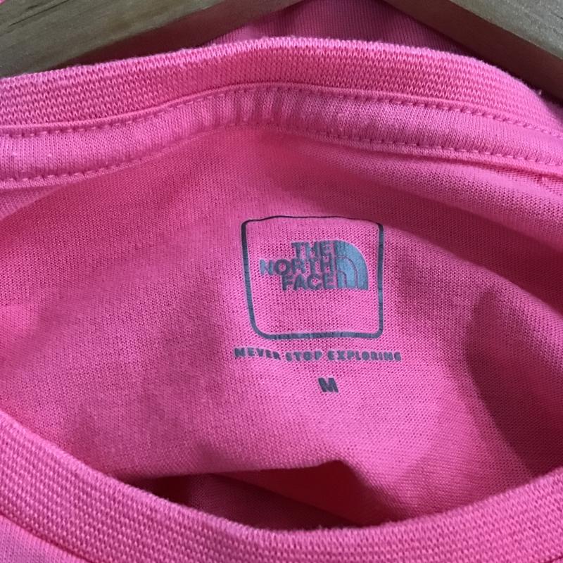 ザノースフェイス THE NORTH FACE Tシャツ 半袖 半袖カットソー プリントTシャツ クルーネックカットソー M ロゴ、文字 桃 / ピンク / pink レディース USED 古着 中古 10160013