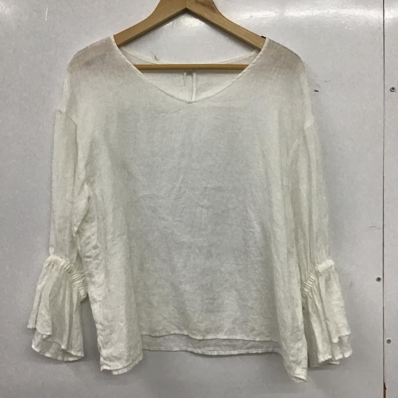 グリーンレーベルリラクシング green label relaxing カットソー 長袖 長袖カットソー 無地カットソー Vネック 無地 白 / ホワイト / white レディース USED 古着 中古 10160015